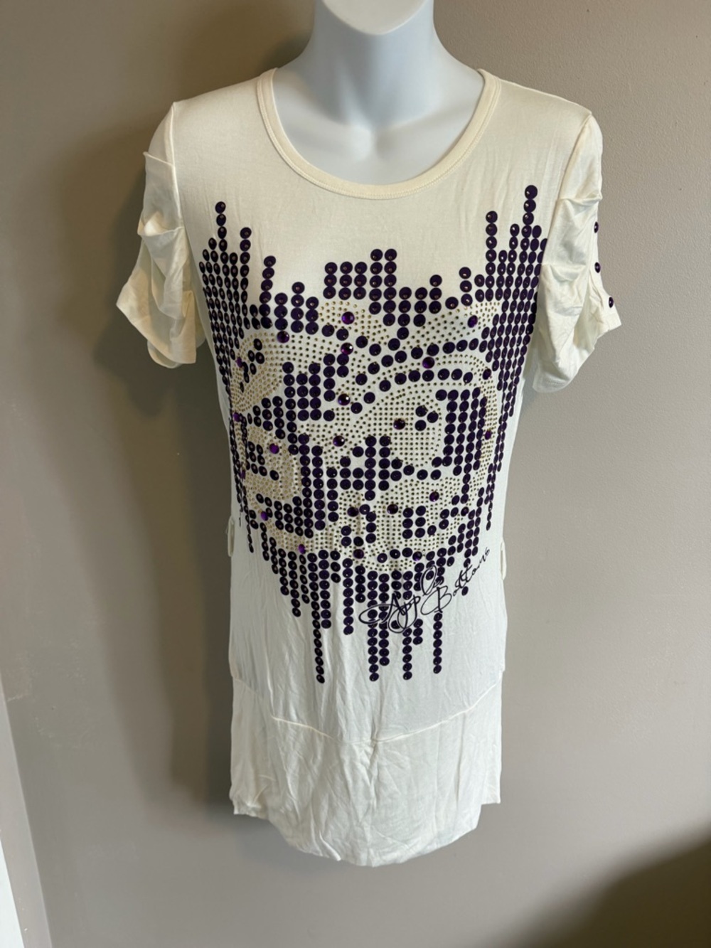 Apple Bottoms Y2K Graphic Tee NWT White Purple Medium - Picture 2 of 10